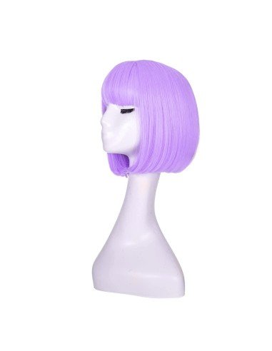 ⭐  Peluca Corta Bob en Fibras Ideal para Fiesta y Carnaval