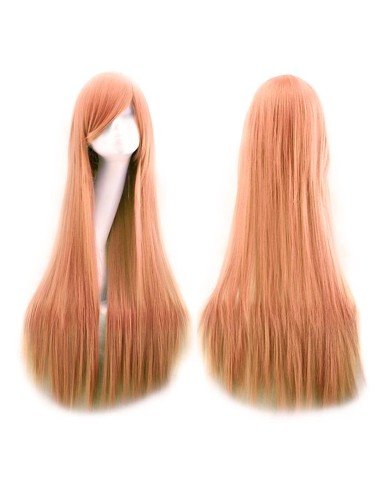⭐ Peluca de Kanekalon Lisa 80 Cm Cosplay Cabello largo