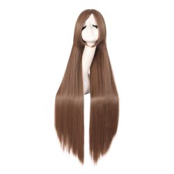 ⭐ Peluca de Kanekalon Lisa corte Recto 100 Cm Cosplay - Negro