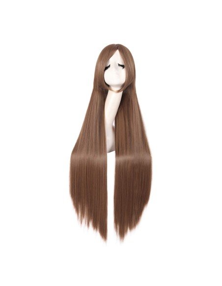 ⭐ Peluca de Kanekalon Lisa corte Recto 100 Cm Cosplay - Negro
