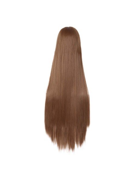 ⭐ Peluca de Kanekalon Lisa corte Recto 100 Cm Cosplay - Negro