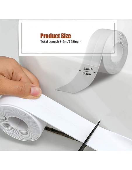 ⭐ Cinta Selladora de Calafateo en PVC baño cocina