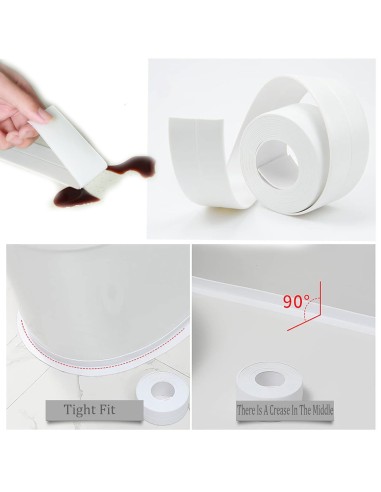 ⭐ Cinta Selladora de Calafateo en PVC baño cocina