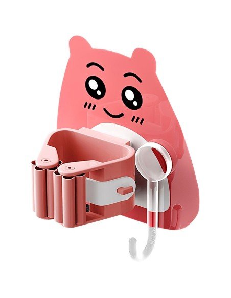 ⭐ Setx4 Organizador Soporte Escobas Multiusos Adorables Gatos