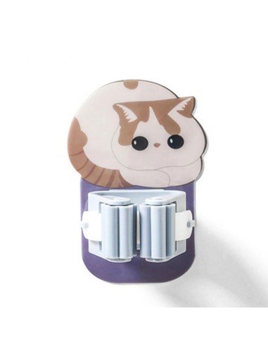 ⭐ Setx4 Organizador Soporte Escobas Multiusos Adorables Gatos