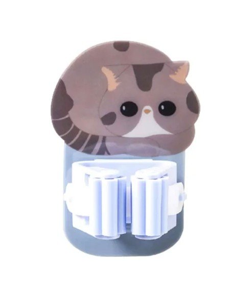 ⭐ Setx4 Organizador Soporte Escobas Multiusos Adorables Gatos