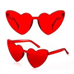 Gafas Fashion Party De Corazón Sol Rimless Moda Colores