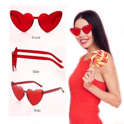 Gafas Fashion Party De Corazón Sol Rimless Moda Colores
