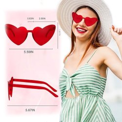 Gafas Fashion Party De Corazón Sol Rimless Moda Colores