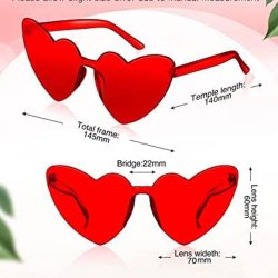 Gafas Fashion Party De Corazón Sol Rimless Moda Colores