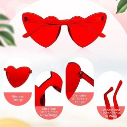 Gafas Fashion Party De Corazón Sol Rimless Moda Colores