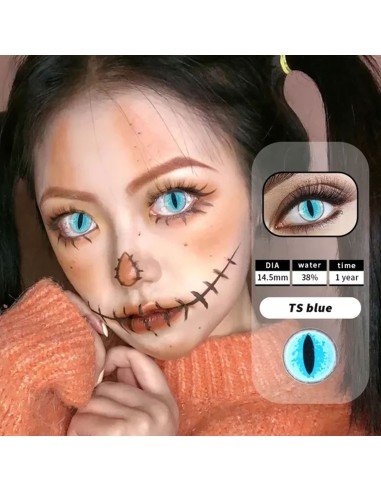 ⭐ Lentes Halloween Cat Dragón Choco Crazy Lens FX