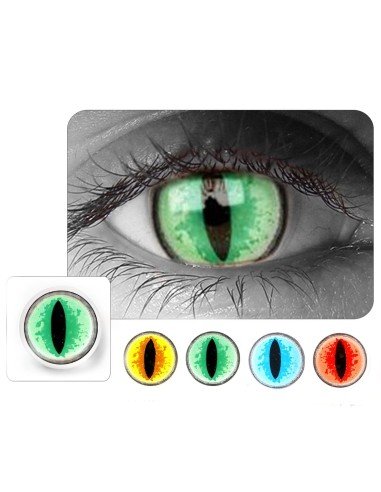 ⭐ Lentes Halloween Cat Dragón Choco Crazy Lens FX