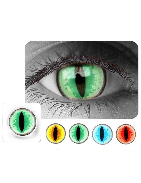 ⭐ Lentes Halloween Cat Dragón Choco Crazy Lens FX
