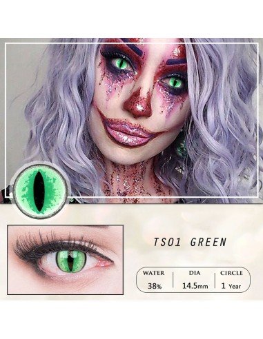 ⭐ Lentes Halloween Cat Dragón Choco Crazy Lens FX