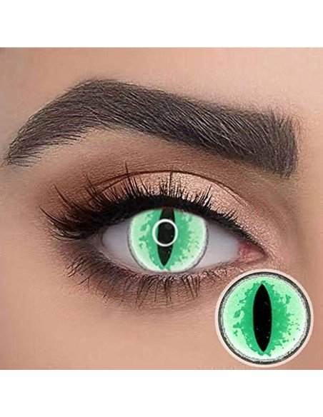 ⭐ Lentes Halloween Cat Dragón Choco Crazy Lens FX