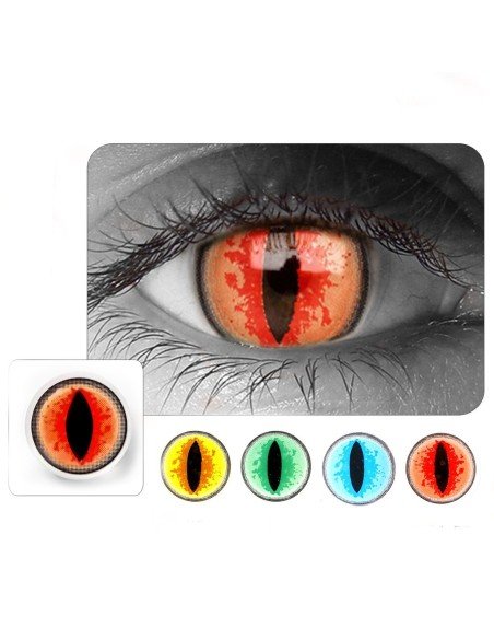 ⭐ Lentes Halloween Cat Dragón Choco Crazy Lens FX