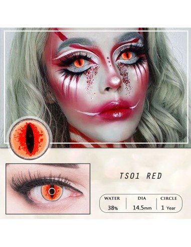 ⭐ Lentes Halloween Cat Dragón Choco Crazy Lens FX