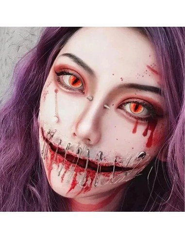 ⭐ Lentes Halloween Cat Dragón Choco Crazy Lens FX