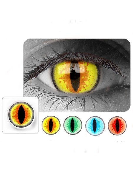 ⭐ Lentes Halloween Cat Dragón Choco Crazy Lens FX