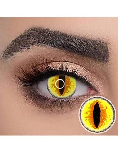 ⭐ Lentes Halloween Cat Dragón Choco Crazy Lens FX