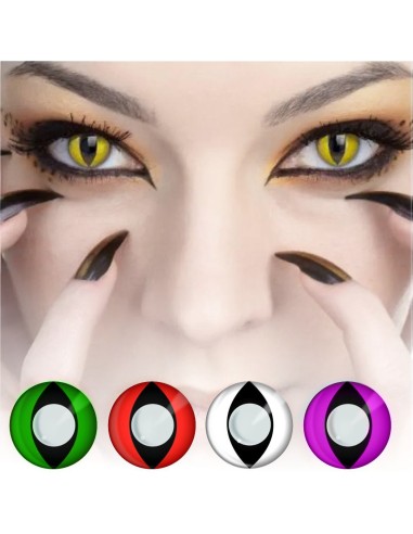 Lentes Halloween Gato Amarillo Cat Yellow Crazy FX