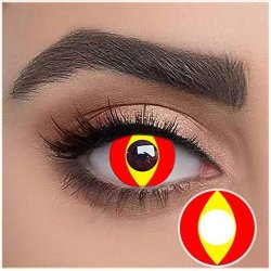 ⭐ Lentes Halloween Gato Amarillo Cat Yellow Crazy FX