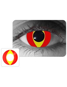 ⭐ Lentes Halloween Gato Amarillo Cat Yellow Crazy FX