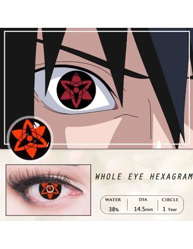 ⭐ Lentes de Contacto Blind Anime Sasuke Eternal Bloquea Visión