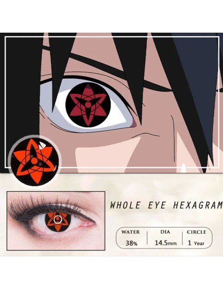 ⭐ Lentes de Contacto Anime Sasuke Eternal Blind