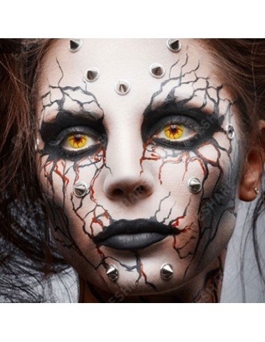 ⭐ Lentes Halloween Crazy Red Raven Infierno