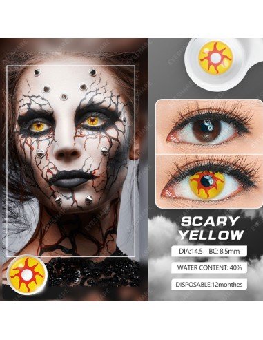 ⭐ Lentes Halloween Crazy Red Raven Infierno