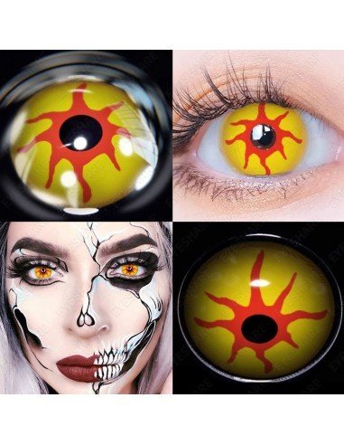 ⭐ Lentes Halloween Crazy Red Raven Infierno
