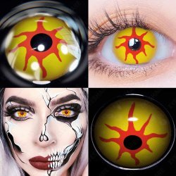 ⭐ Lentes Halloween Crazy Red Raven Infierno