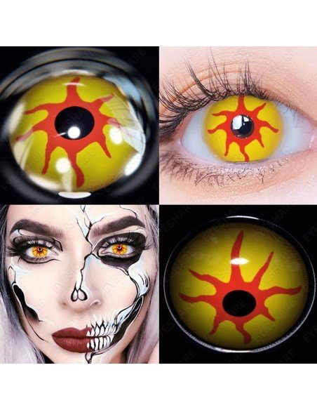 ⭐ Lentes Halloween Crazy Red Raven Infierno ⭐ Lentes Halloween Crazy Red Raven Infierno