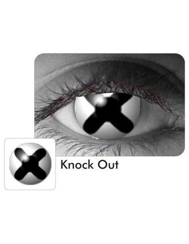 ⭐Lentes de Contacto Locos X Cross Crazy Halloween Botón Cruz