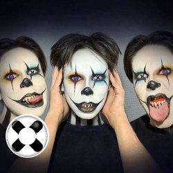 ⭐Lentes de Contacto Locos X Cross Crazy Halloween Botón Cruz