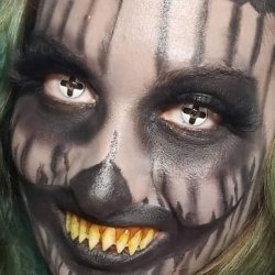 ⭐Lentes de Contacto Locos X Cross Crazy Halloween Botón Cruz