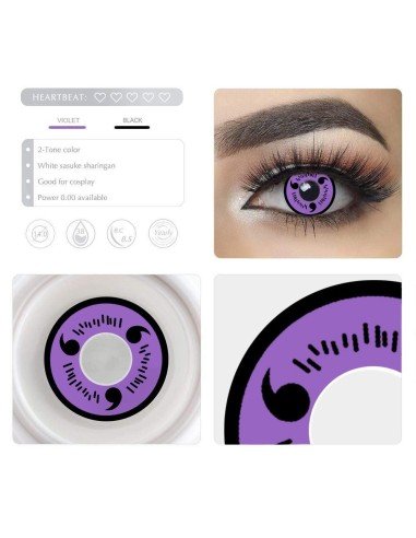 ⭐ Lentes de Contacto Anime Itachi White Crazy