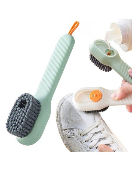 ⭐ Cepillo Dispensador Jabón Para Lavar Zapatos