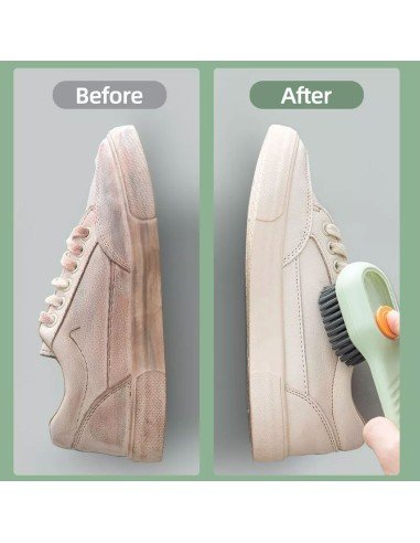 ⭐ Cepillo Dispensador Jabón Para Lavar Zapatos