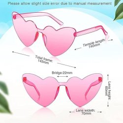 Gafas Fashion Party De Corazón Sol Rimless Moda Colores