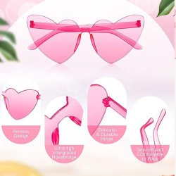 Gafas Fashion Party De Corazón Sol Rimless Moda Colores