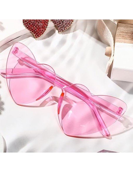 Gafas Fashion Party De Corazón Sol Rimless Moda Colores