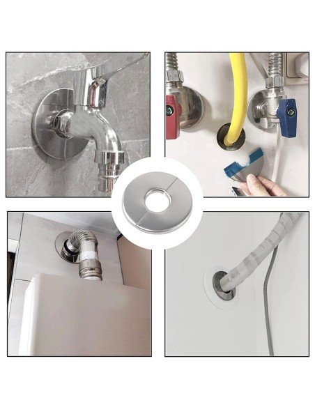 ⭐ Setx2 Bridas Autoadhesivas Tapa Escudo De Tubería Agua Gas