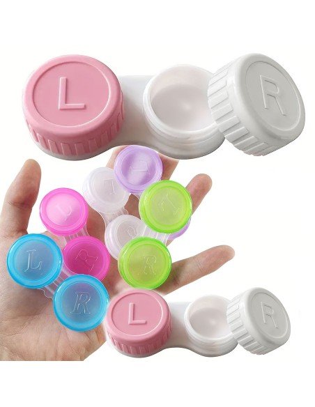 ⭐ Estuche portalentes con tapa de rosca Para lentes de contacto blandos