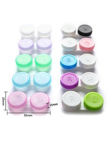 ⭐ Estuche portalentes con tapa de rosca Para lentes de contacto blandos