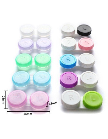 ⭐ Estuche portalentes con tapa de rosca Para lentes de contacto blandos