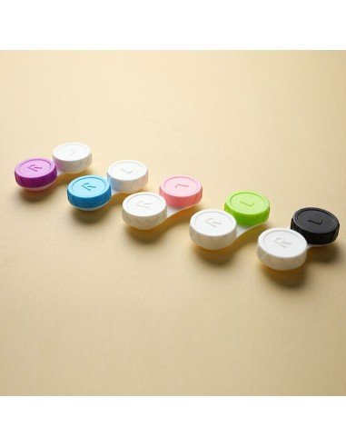 ⭐ Estuche portalentes con tapa de rosca Para lentes de contacto blandos