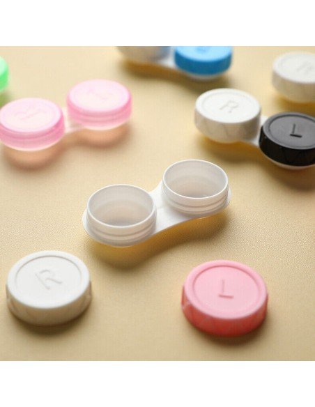 ⭐ Estuche portalentes con tapa de rosca Para lentes de contacto blandos